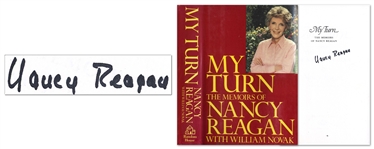 Nancy Reagan Signed Copy of Her Memoir My Turn